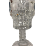 MPS MY PARTY SUPPLIERS 1pc Halloween Party Glass, goblet skull glass, Glasses for halloween, Unbreakable Skull shaped glasses, halloween skeleton decor, Halloween Skull big goblet Glasses