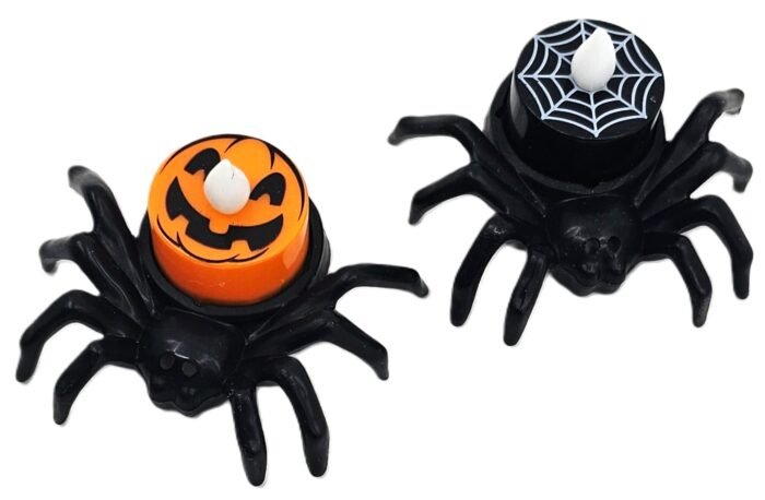 MPS My Party Suppliers Set of 2 Halloween Lamps, Halloween laltern, LED for Halloween Decoration, Halloween Hanging Decoration (Black Spider lamp) - Image 2