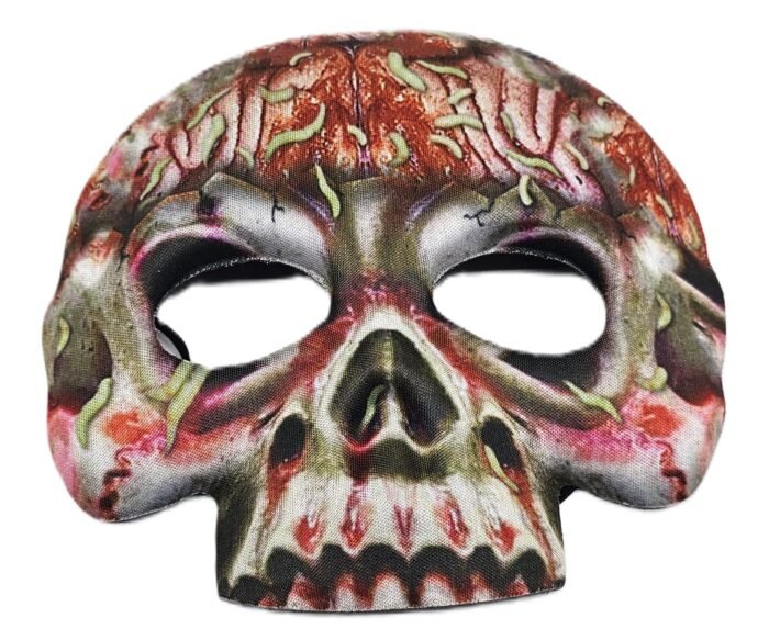 MPS My Party Suppliers 1pc Skull face mask, Half skull face mask, halloween costume, naqaab, funny multicolor Face Mask, Halloween Mask, skeleton face mask, halloween horror Theme Party [Random color] - Image 12