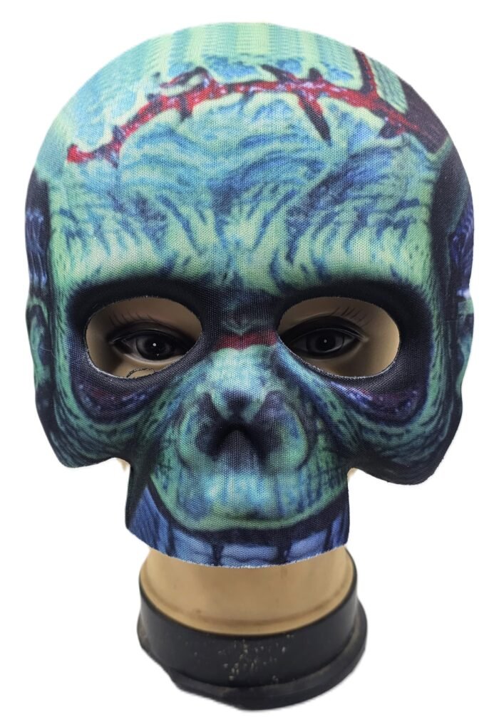 MPS My Party Suppliers 1pc Skull face mask, Half skull face mask, halloween costume, naqaab, funny multicolor Face Mask, Halloween Mask, skeleton face mask, halloween horror Theme Party [Random color] - Image 13