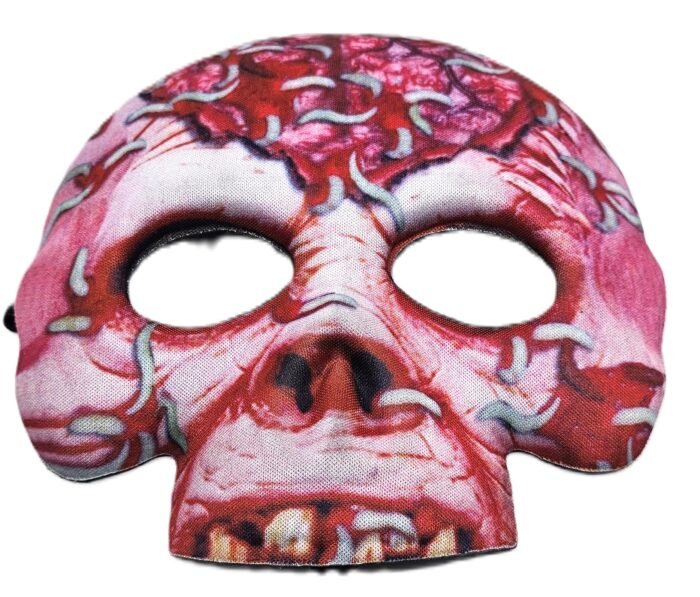 MPS My Party Suppliers 1pc Skull face mask, Half skull face mask, halloween costume, naqaab, funny multicolor Face Mask, Halloween Mask, skeleton face mask, halloween horror Theme Party [Random color] - Image 3
