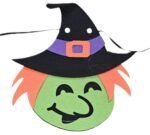MPS My Party Suppliers 1 PCS Happy Halloween Felt Hanging, Skeleton Felt Hanging, Hanging Decoration for Halloween, Hangings for Home Wall Door Window Decorations, Pumpkin Decor Items - Image 4