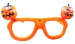 MPS MY PARTY SUPPLIERS 1pc Halloween Light-Up Orange Glasses, glow in dark goggles, pumpkin glasses, halloween pumpkin, skull head goggles, orange black eye glasses, pumpkin, skeleton decor - Image 3
