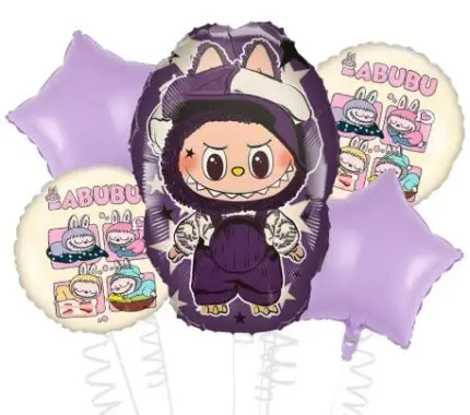 MPS MY PARTY SUPPLIERSĀ® Set of 5 Cartoon Foil Balloon Kids Party Cartoon Theme Monster Bunny Doll Plush Toy Birthday Gift Star Foil Balloon Foil Balloons for kids Birthday Decoration