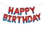 MPS MY PARTY SUPPLIERS® 1pc Superhero Theme Happy Birthday Letter Foil Balloon Banner for Kids Balloons for Birthday Decoration Big Size Alphabet Letters for Wall Backdrop Birthday Decor ideas at home - Image 3