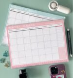 MPS MY PARTY SUPPLIERSĀ® 1pc Pink Monthly Planner, To Do List Notebook Tear-Off Sheets Undated Make-A-List Calendar Desk Pads for Organizing & Scheduling Tasks Ideal for Home Office Fancy Stationery Items - Image 4