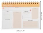 MPS MY PARTY SUPPLIERSĀ® 1pc Orange Daily Planner, Spiral Designed Notepad Schedule Plan for Management Organizer, Scheduler for Goals, Tasks, Ideas Ideal for Home Office Fancy Stationery Items - Image 4