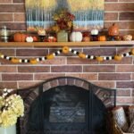 MPS MY PARTY SUPPLIERS® 6 feet Halloween Pumpkin Orange White Black Felt Ball Pom Pom Garland Halloween Hanging Ornaments