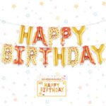 MPS MY PARTY SUPPLIERS®13Pcs 16inch Daisy Flower Printed Happy Birthday Letter Foil Balloons Decoration for Birthday Foil balloons for birthday decoration Balloon Set for Decoration (13Pcs 16inch) - Image 2
