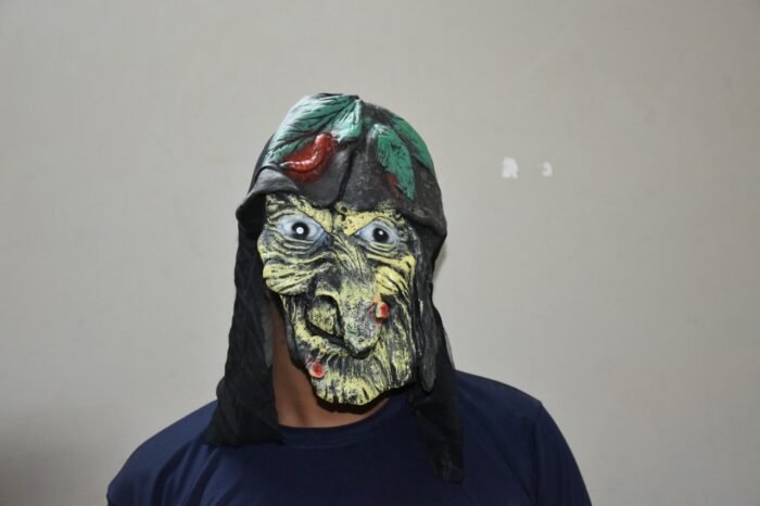 Yellow Witch Rubber Face Mask - Image 1