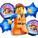 MPS MY PARTY SUPPLIERS® Set of 5 Video game theme foil balloons for kids birthday decoration, Game Theme Party, Balloons for kids Party Decoration, Cartoon Foil Balloon, blue stars balloons