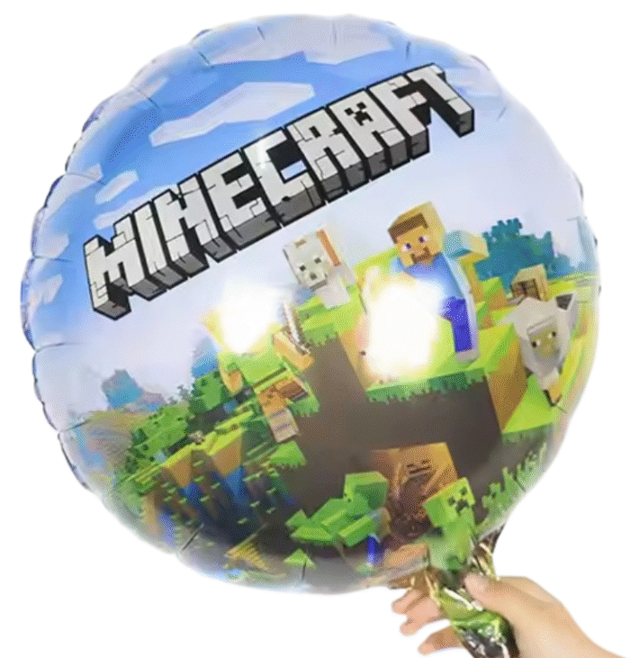 MPS MY PARTY SUPPLIERS® Set of 16 Video game theme foil balloons for kids birthday decoration, Game Theme Party, Balloons for kids Party Decoration, Cartoon Foil Balloon, green stars balloons, green and black latex balloons - Image 4