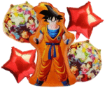 MPS MY PARTY SUPPLIERS® Set of 5 Goku Dragon Ball Z Foil Balloons for kids Birthday Decoration, Superhero Theme Party Item, Balloons for kids Party With Red Star, Anime theme Cartoon Balloon