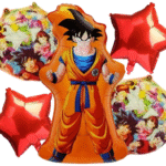 MPS MY PARTY SUPPLIERS® Set of 5 Goku Dragon Ball Z Foil Balloons for kids Birthday Decoration, Superhero Theme Party Item, Balloons for kids Party With Red Star, Anime theme Cartoon Balloon
