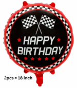 MPS MY PARTY SUPPLIERSĀ® Set of 16 Racing car theme foil and latex balloons for race car party decorations Transport truck theme Racing bike car balloons racing car tyre balloons confetti balloon - Image 7