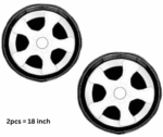 MPS MY PARTY SUPPLIERSĀ® Set of 16 Racing car theme foil and latex balloons for race car party decorations Transport truck theme Racing bike car balloons racing car tyre balloons confetti balloon - Image 3