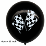MPS MY PARTY SUPPLIERSĀ® Set of 16 Racing car theme foil and latex balloons for race car party decorations Transport truck theme Racing bike car balloons racing car tyre balloons confetti balloon - Image 4