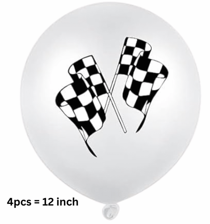 MPS MY PARTY SUPPLIERS® Set of 16 Racing car theme foil and latex balloons for race car party decorations Transport truck theme Racing bike car balloons racing car tyre balloons confetti balloon - Image 2