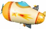 MPS MY PARTY SUPPLIERSĀ® 1pc 58 * 86cm Airplane Foil Balloon, Aviation theme birthday decoration, Aeroplane foil balloons, Vintage Air plane Travel Theme Balloon decor, Large Airplane Shaped Balloon