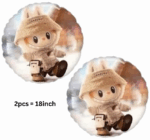 MPS MY PARTY SUPPLIERS® Set of 9 Cartoon Foil Balloon Kids Party Cartoon Theme Monster Bunny Doll Plush Toy Birthday Gift Star Foil Balloon Foil Balloons for kids Birthday Decoration - Image 2