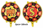 MPS MY PARTY SUPPLIERSĀ® Set of 5 Casino Theme Party Foil Balloon Casino Theme Party Decoration Playing Cards Balloons Spades Heart Shaped Casino Foil Balloons Casino Night Card Game Balloons - Image 3