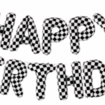 MPS MY PARTY SUPPLIERS® 13pcs/set Race Car Themed Birthday Balloons for a Fast-Paced Birthday Celebration Party Decoration Featuring Black And White Balloon Ranging Balloons, Racing Balloon Theme