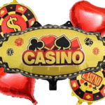 MPS MY PARTY SUPPLIERS® Set of 5 Casino Theme Party Foil Balloon Casino Theme Party Decoration Playing Cards Balloons Spades Heart Shaped Casino Foil Balloons Casino Night Card Game Balloons