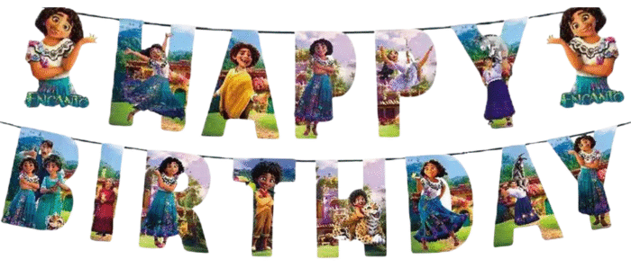 MPS MY PARTY SUPPLIERS® 1pc Moana Birthday banner decoration, Happy birthday paper banner, Princess Theme decoration for girls party, Cartoon Banner, moana theme birthday decoration - Image 1