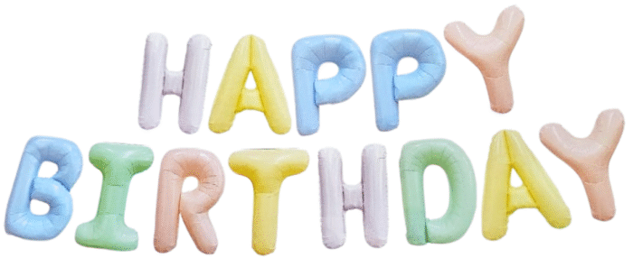 MPS MY PARTY SUPPLIERS® 1Pc Pastel color Happy Birthday Letter Foil Balloon Happy Birthday Balloon Banner with Ribbon Straw, 16 Inch Alphabet Letters balloons for Wall Backdrop Birthday Decor ideas - Image 5