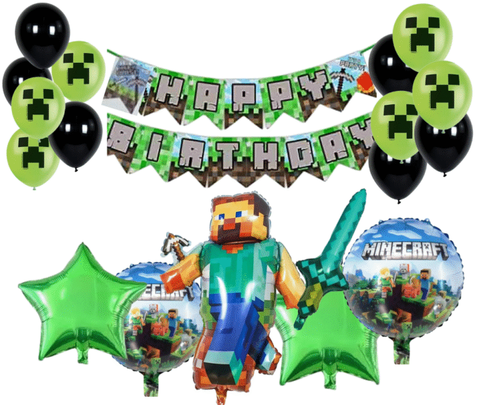 MPS MY PARTY SUPPLIERS® 19pcs Video game theme foil and latex balloons kit for kids little gamers birthday decoration, Happy birthday paper banner, Game theme, Balloons for kids party decoration - Image 1