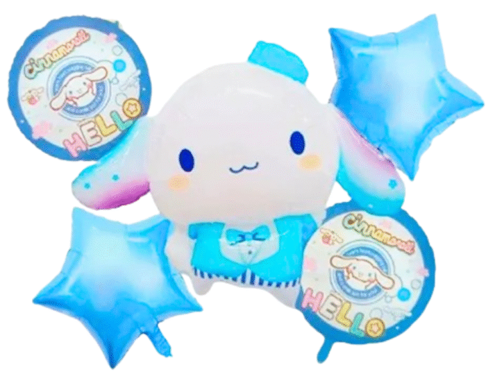 MPS MY PARTY SUPPLIERS® Set of 5 Cute dog shaped foil balloon with big ears, Cartoon character foil balloon birthday, Star balloons, Cartoon theme birthday supplies, Foil balloons decoration ideas - Image 2