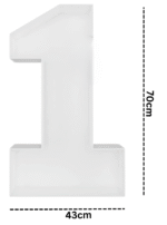 MPS MY PARTY SUPPLIERS® Number 1 Balloon Frame 70cm Pre-Cut Kit, First Birthday Decoration Props, Large Cardboard Numbers for Balloons Frame DIY, Large Foam Board First Birthday Backdrop - Image 8