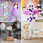 MPS MY PARTY SUPPLIERS® Number 1 Balloon Frame 70cm Pre-Cut Kit, First Birthday Decoration Props, Large Cardboard Numbers for Balloons Frame DIY, Large Foam Board First Birthday Backdrop - Image 2
