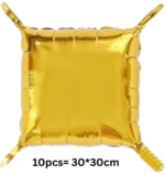 MPS MY PARTY SUPPLIERSĀ® Set of 10 Golden Square Shaped Foil Balloons 30 * 30cm Wall Backdrop Double Sided Metallic Balloon Arch Garland Kit For Anniversary Engagement Birthday Party Decorations - Image 4