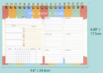 MPS MY PARTY SUPPLIERSĀ® 1pc Weekly Planner, To Do List Notebook , Scheduler for Goals, Tasks with Spiral binding, Ideas Ideal for Home Office Fancy Stationery Items - Image 5