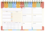 MPS MY PARTY SUPPLIERSĀ® 1pc Weekly Planner, To Do List Notebook , Scheduler for Goals, Tasks with Spiral binding, Ideas Ideal for Home Office Fancy Stationery Items - Image 2
