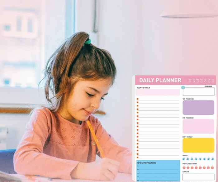 MPS MY PARTY SUPPLIERS® 1pc Daily Planner, Undated, To Do List, Notebook, Work Diary Ideal for Home Office Fancy Stationery Items Daily Planner for Goal Planning and Task Management - Image 3