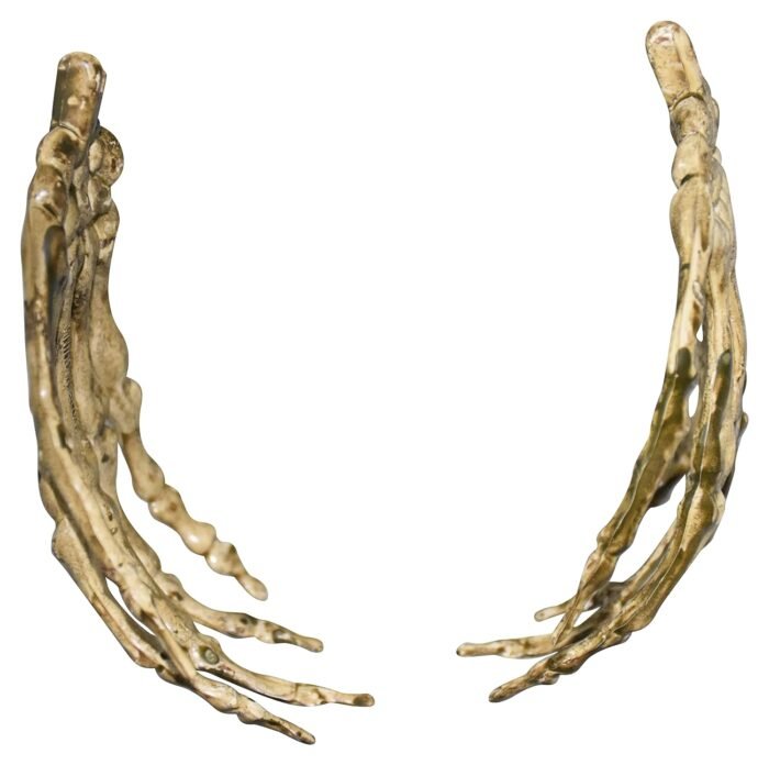 Skeleton Hand Garland Decor, Skeleton Bone Halloween Decoration, Hanging Skeleton Hands, Bone Hands Halloween Decorations, Scary Skeleton Hands Garland Necklace Halloween Party (Set of 8) - Image 3