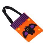 Halloween Bat Bag for Candy Goody Bags |Trick or Treat Halloween Candy Baskets| Halloween Pumpkin Treat Bag Trick Or Treat Halloween Basket | Party Accessories Props Felt Fabric - Image 2