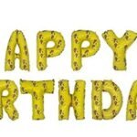 MPS MY PARTY SUPPLIERS®13Pcs 16inch Bear Printed Happy Birthday Letter Foil Balloons Decoration for Birthday Foil balloons for birthday decoration Balloon Set For Decoration (13Pcs 16inch)