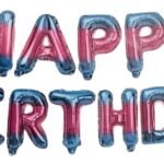 MPS MY PARTY SUPPLIERS®13Pcs 16inch Pink-Blue Happy Birthday Letter Foil Balloons Decoration for Birthday Foil balloons for birthday decoration Balloon Set for Decoration (13Pcs 16inch)