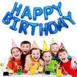 MPS MY PARTY SUPPLIERSĀ® Blue Happy Birthday Letter Foil Balloons Decoration for Birthday Foil balloons for birthday decoration Happy Birthday Letters Foil Balloon Set For Decoration