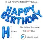 MPS MY PARTY SUPPLIERSĀ® Blue Happy Birthday Letter Foil Balloons Decoration for Birthday Foil balloons for birthday decoration Happy Birthday Letters Foil Balloon Set For Decoration - Image 3