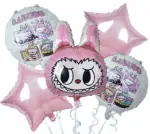 MPS MY PARTY SUPPLIERSĀ® Set of 5 Cartoon Foil Balloon Kids Party Cartoon Theme Monster Bunny Doll Plush Toy Birthday Gift Star Foil Balloon Foil Balloons for kids Birthday Decoration