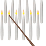 MPS MY PARTY SUPPLIERS® Set of 12 Flameless Floating Candles with Magic Wand Remote, Flickering Warm Light, Battery Operated Candle for Christmas, Wedding, Halloween Decorations