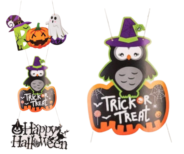 MPS MY PARTY SUPPLIERS® 1pc Halloween Wall or Door Hangings Halloween Spooky Pumpkin, Ghost, Witch, Bat Decorations Halloween Hangings Ornamants Haunted House Yard Decor - Image 6