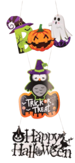 MPS MY PARTY SUPPLIERSĀ® 1pc Halloween Wall or Door Hangings Halloween Spooky Pumpkin, Ghost, Witch, Bat Decorations Halloween Hangings Ornamants Haunted House Yard Decor - Image 7