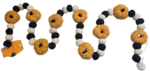MPS MY PARTY SUPPLIERS® 6 feet Halloween Pumpkin Orange White Black Felt Ball Pom Pom Garland Halloween Hanging Ornaments - Image 5