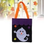 Halloween Ghost Candy Halloween Goody Bags |Trick or Treat Halloween Candy Baskets| Halloween Pumpkin Treat Bag Trick Or Treat Halloween Basket | Party Accessories Props Felt Fabric - Image 2