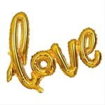 MPS MY PARTY SUPPLIERS® Golden i love u Golden Cursive Happy Birthday Letter Foil Balloons Colorful Birthday Letters Foil Banner Balloons Mylar Balloons for Birthday Decoration Birthday Décor Supplies - Image 4